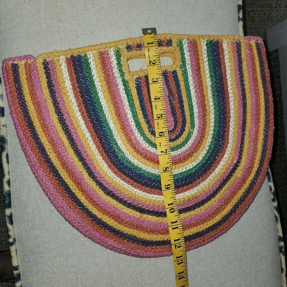 Multicolor Woven Jute Bag - Picture 5 of 5